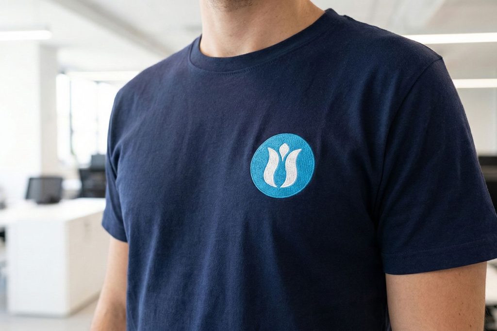 stampa-logo-maglietta-ricamo-1024x683 Come stampare le magliette: guida pratica per risultati professionali