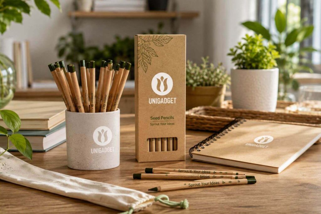 matite-con-semi-personalizzate-gadget-piantabile-1024x683 Gadget aziendali sostenibili: come scegliere il merchandising per l'economia circolare