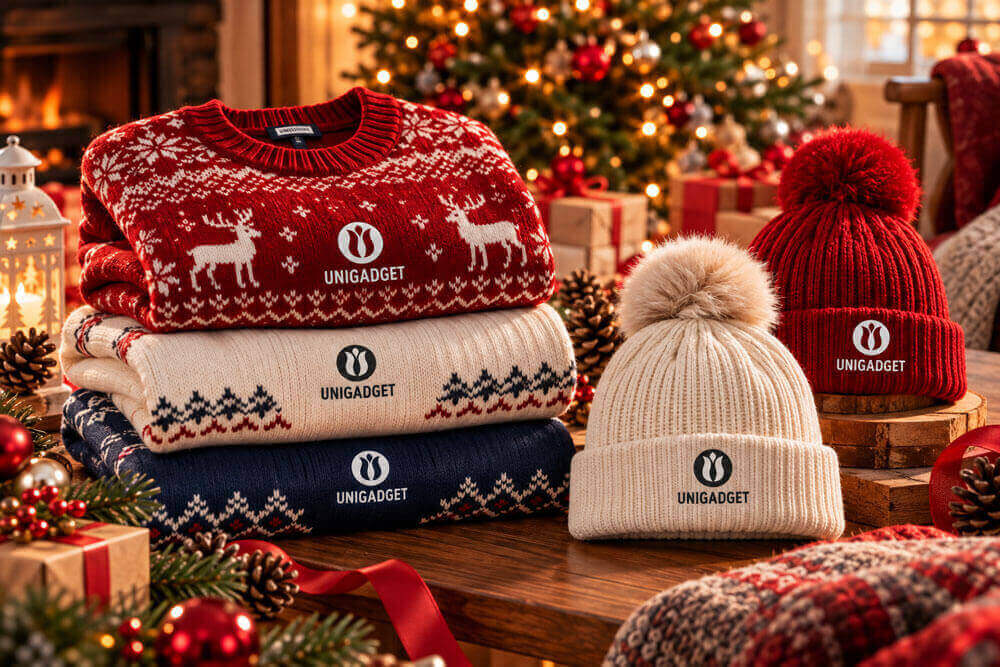 maglioni-cappelli-natalizi-personalizzati-team-aziendale Regali di Natale aziendali: perché pianificarli già a ottobre garantisce qualità e puntualità